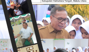 Bupati Ikram M Sangadji dan Wabup Ahlan Djumadil pada momen Cek Kesehatan Gratis (CKG) dan Pemberian Makanan Tambahan (PMT) Lokal yang berbuah manis dengan penghargaan di tingkat nasional. (Foto: Dok. Istimewa)