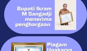 Bupati Halmahera Tengah Ikram Malan Sangadji tingkat nasional pada puncak perayaan Hari Desa Nasional yang berlangsung di Desa Butuh, Kabupaten Boyolali, Provinsi Jawa Tengah. (Foto: Dok. Istimewa)