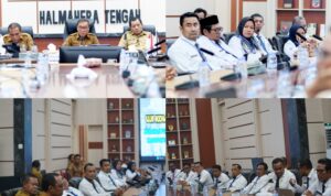 Bupati Ikram M Sangadji, Wakil Bupati Ahlan Djumadil dan Sekda Bahri Sudirman saat membuka kegiatan asesmen JPTP. (Foto: Dok. Istimewa)