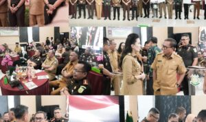 Bupati Halteng Ikram Malan Sangadji saat menghadiri acara Penerapan Pidana Kerja Sosial Melalui MoU dan PKS Bersama Kejaksaan di Ternate, Jumat (13/2/2025). (Foto: Dok. Istimewa)