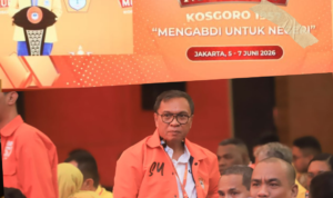 Bupati Ikram M. Sangadji yang juga Ketua Kosgoro 1957 Maluku Utara menghadiri Mubes V Kosgoro 1957 di Jakarta. (Foto: Dok. Ist)